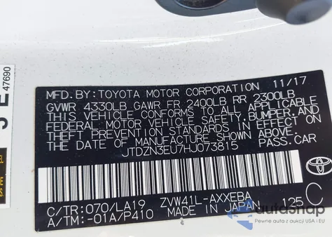 2017 Toyota Prius V Five from USA, damaged, VIN JTDZN3EU7HJ073815